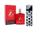 1 RAMSONS RED ZX PERFUME (100ML) + 1 RAMSONS STUD DEODORANT (200ML)