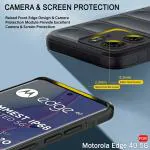 Casotec Back Cover for Motorola Moto Edge 40 5G | Full Camera Protection | Liquid Silicon Case | Flexible Bumper Case for Motorola Moto Edge 40 5G (Black)
