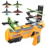 Pluspicks Toy Guns Airplane Launcher Gun,Shooting Guns,Air Gun,Toy Gun With Foam Glider Planes,Plastic Gun,Unbreakable Plastic Gun, Aeroplane Toys,Games,Paper Foam Gliders,For Children's,Kids,boys,gift