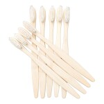 Eco Gree C-Curve Natural Bristle Bamboo Toothbrush - Gentle Care for Sensitive Teeth Pack of 8