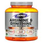NOW Foods, Sports, Arginine & Ornithine, 500 mg /250 mg, 250 Veg Capsules