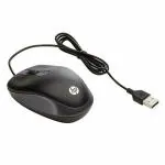 HP USB Travel Wired Mouse with 1000DPI and 3 programable Buttons G1K28AA Black