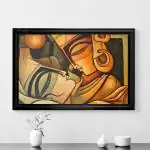 Chaque Decor Accident Human Face Landscape Original Handmade Oil Painting On Canvas Framed Shivayy Kohli (28x3x40)