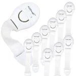 Kiddough White Furniture Safety Locks For Kids (Pack of 10)