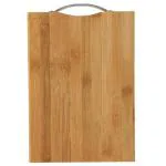 Kartunbox Multi- Bamboo Rectangle Board Pad With Handle For Kitchen Wooden