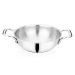 Bhalaria Tri-Ply Stainless Steel Induction Kadai 1.5 L