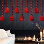Bikri Kendra - Small Ganesha 10 dot 100 red (Pack of 110) Wall Mirrors Stickers for Hall Living Room Bedroom Kids Room Home Office 3D Acrylic Wall Stickers