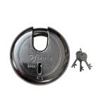 Ki Shield DISC PAD Lock 80mm || (Alloy Steel Material) || (Silver Chrome Plated Color) || Keyed Padlocks Hasps Padlocks || Durable Long Life (Pack of 1)