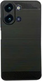 BINTAGE Back Cover for Itel P40+ (Black, Flexible)