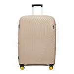 EUME Wanderer Check-in Large 76 Cm Luggage Trolley Bags for Travel |Polypropylene (PP) 8 SilentRun Wheels Suitcase ( Champagne Gold)