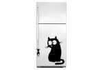 Divinedesigns Multicolor Vinyl Cat Saw The Fish Fridge Sticker