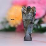 Crystal Divine Labradorite Angel Figurines and Statues For Home Decor Items & Decorative Items Crystal Angel Statue Set Crystal Angel Set Angel Wings Angel Crystal Statue For Spritual Item Gift 3 Inch