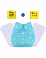 BEAUTIQ CLOTH COLLECTIONS CHARMING STARS Reusable Cloth Diaper with Insert Liner Pad - Free Size (Pack of 5)