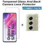ISAAK Tempered Glass and Back Camera Lens Protector for SAMSUNG GALAXY S21 FE 5G (Combo Pack)