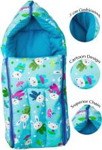 Pandaoriginals Premium quality Baby Bedding with Soft Cushioning Standard crib (Fabric, Blue)