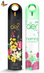 Godrej aer Spray | Premium Air Spray for Home & Office - Alive & Morning Misty Meadows ( Pack of 2)