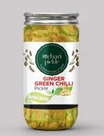 Achari Pickles Delhiwala Ginger and Green Chilli Pickle Homemade Adrak Harimirch Aachar(400 g)|Pickle|Ginger and Green Chilli Pickle|400 g Ginger and Green Chilli Pickle|Homemade Pickle|
