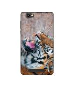 Casotec Tiger Aggression Design Printed Silicon Soft TPU Back Case Cover for XOLO Era 4G