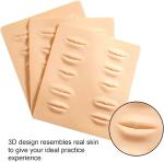 DAIMANPU Lip Makeup Learning Kit, Lip Tattoo Silicone Dummy Fake Skin Reusable Tattoo Kit Temporary Tattoo Kit