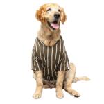 Ruse Green Striper Pure Rayon Half Sleeves Dog Collar Shirt - M