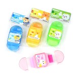 Triple Paper Cute Cartoon Design 3 in 1 Pencil Erasers Kids Stationery Non-Toxic Eraser (Pack of 4)