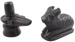 Navyaksh- NAVYAKSH Marble Stone Shivling Nandi for Pooja, Nandi Idol (2.75inches) 7 cm Shiva Decorative Showpiece - 7 cm (Marble, Black)