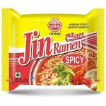 Ottogi Jin Ramen Spicy Instant Noodles, 120 gm (Pack of 4) - Imported from Korea