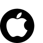 Shivoid Apple Logo Sticker in Circle Shape for Mobiles, Laptops, Desktops, Ipad Size 5 x 5cm (Pack of 2) by Shivoid (Golden)