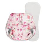 SuperBottoms Cherry Blossom NewBorn UNO/AIO Cloth Diaper With Insert for Newborn (0 to 6 M) Set of 1