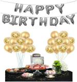 FANEX Solid Latex Happy Birthday Letter Balloon Set (Pack of 33)