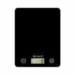 ActiveX Quanty Lite Ultra-Thin Digital Food Kitchen Scale| 1g/0.1oz Precise| Tempered Glass Black