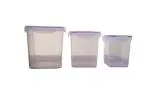 Eimear Enterprise Air Tight Locked Virgin Plastic Food Container(1000, 1500, 2500ml) -Set of 3