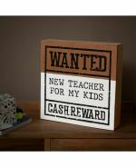 Casadecor Multicolor Wood Desk And Mount Wall Art Wanted New Teacher For My Kids Sing Home Décor