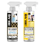 THE BLAQ Kitchen Cleaner Spary All Purpose Oil & Grease Remover I THE BLAQ Tap & Shower Bathroom Cleaner, Clean all Fixture, Glass, Fittings, Tiles in Bathroom