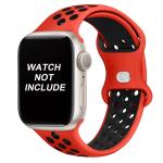 LIDDU Silicone Smart Watch Strap for Fire Bolt Ring (Red and Black)