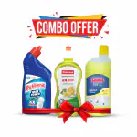 Pickbrand Max Power Toilet Cleaner-500ml + 2X Double Power Dishwash Liquid-500ml + 10X Super Power Surface & Bathroom Cleaner 500ml