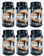 DEE INDIA HERBALS 100% Natural Ayurvedic Whey Protein Powder - Superior Muscle Mass, Energy & Growth (1 Kg Each, Pack of 6)