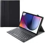 ProElite Detachable Wireless Bluetooth Keyboard flip case Cover for Motorola Moto Tab G62 10.6 inch. Tablet, Black