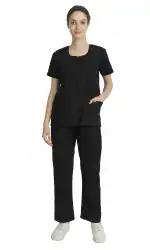 Febris Ventura Scrub Top & Pant (Black / Medium)