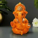 CraftVatika Ganesh Idol for Car Dashboard, Ganpati Idol for Car Home Decor Temple Puja Room Gift
