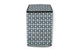 The Furnishing Tree Grey Lattice Pattern PVC Washing Machine Cover for Whirlpool 6.2 kg Fully-Automatic Top Loading Whitemagic Royal (57.1 x 56 cm)