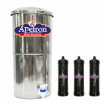 Apeiron purifier Water filter with Candle (27 Liter + 3 Carbon Candle)