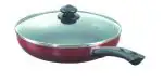 Suvidha Non Stick Frying Pan | Stove & Induction Cookware | Minimal Oil Cooking with glass