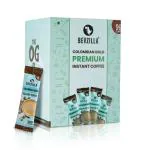 Bevzilla 96 Sachets Colombian Gold Flavoured Instant Coffee Powder Box - 192gm | Arabica Beans | No Added Preservatives | Makes 96 Cups | Premium Coffee