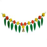 Afarza Multicolor Plastic Artificial Flower Toran For Door Hanging - 42x6 Inch
