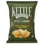 Kettle Studio|Potato Chips | Sharp Jalapenos & Cream Cheese -113g |Pack of 3