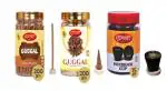 Shyam Charan Premium Dhoop Sticks with Cones and Sambrani Cups with Fragrance Guggal Pack of 3 Jar for Puja, Meditation, Havan & Religious Rituals