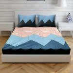 JDX 250 TC Cotton Queen Printed Fitted (Elastic) Bedsheet