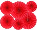 Toyshine Red Party Wall Decoration Set (Set Of 6)