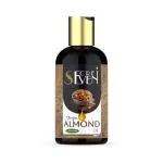 SECRET SEVEN Sweet Almond Oil ( Badam Oil) 100ml | 100% Pure, Cold Pressed Almond Hair Oil For Face, Skin & Hair | Rich In Vitamin-E | Oil For Soft, Shiny & Dandruff Free Hair |